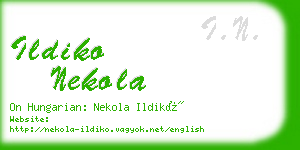 ildiko nekola business card